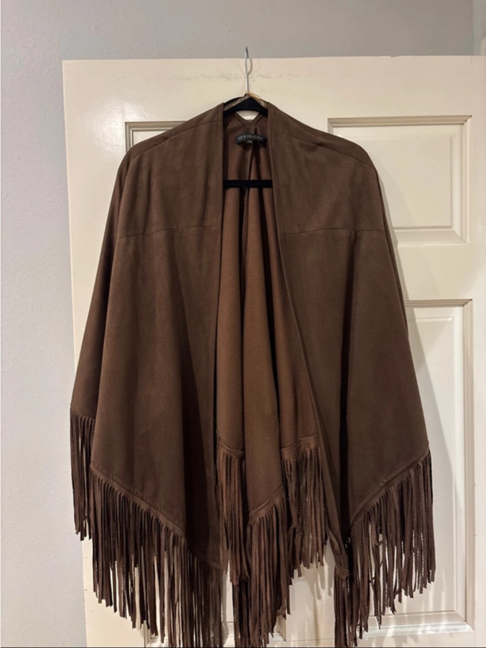 Hot & Delicious Chocolate Brown Suede Open Front Coat